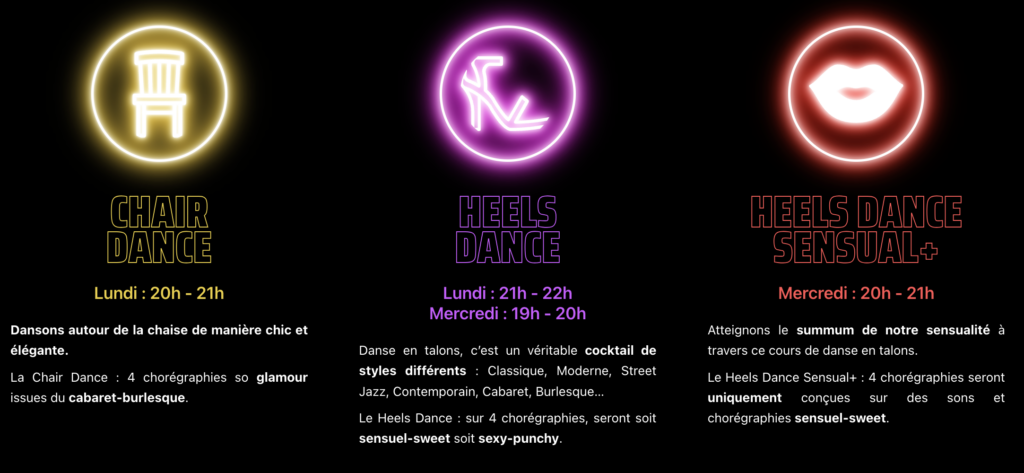 Cours danse horaires luxembourg