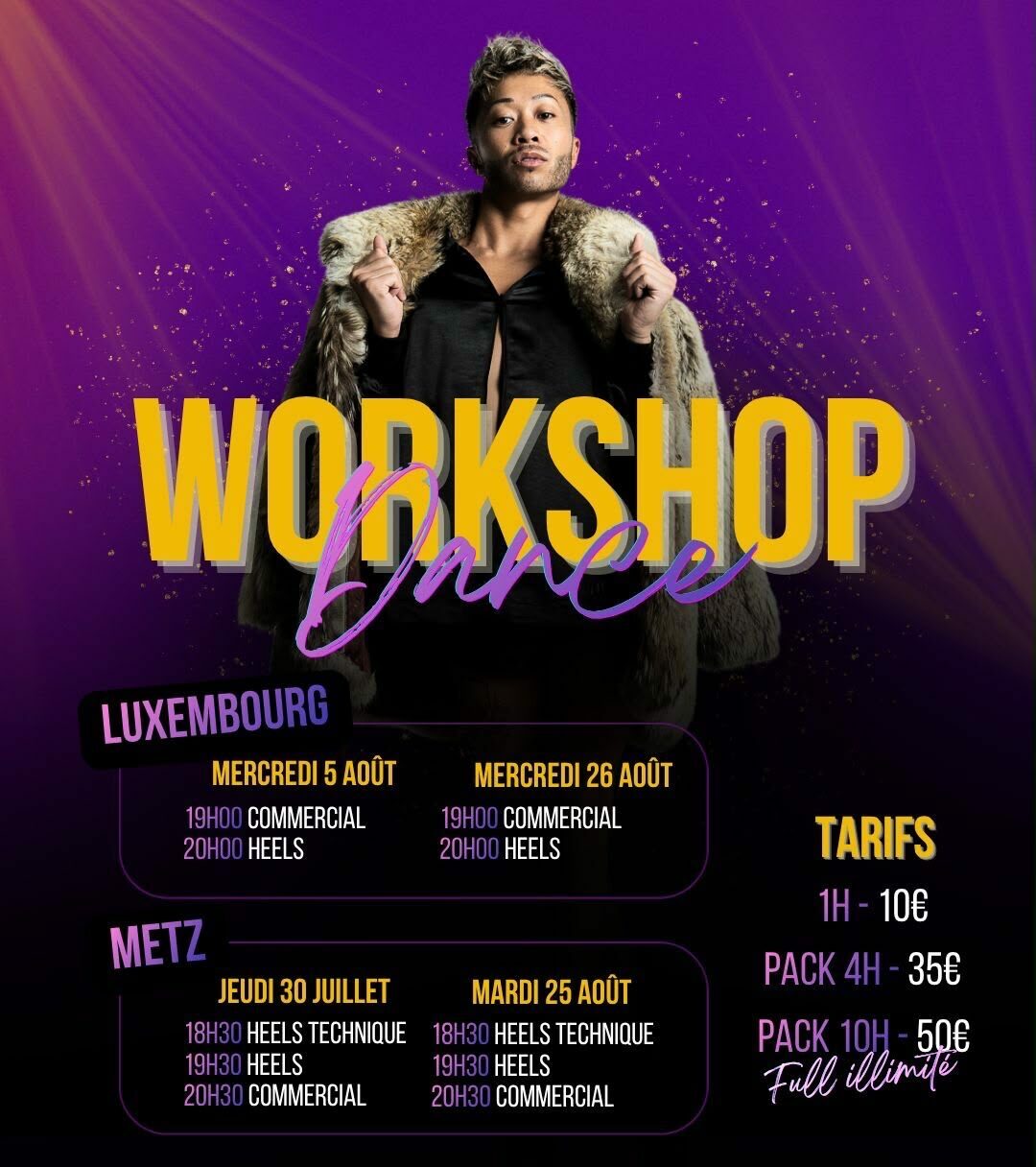 Affiche Workshop Dance R Heels Dance à Metz et Luxembourg